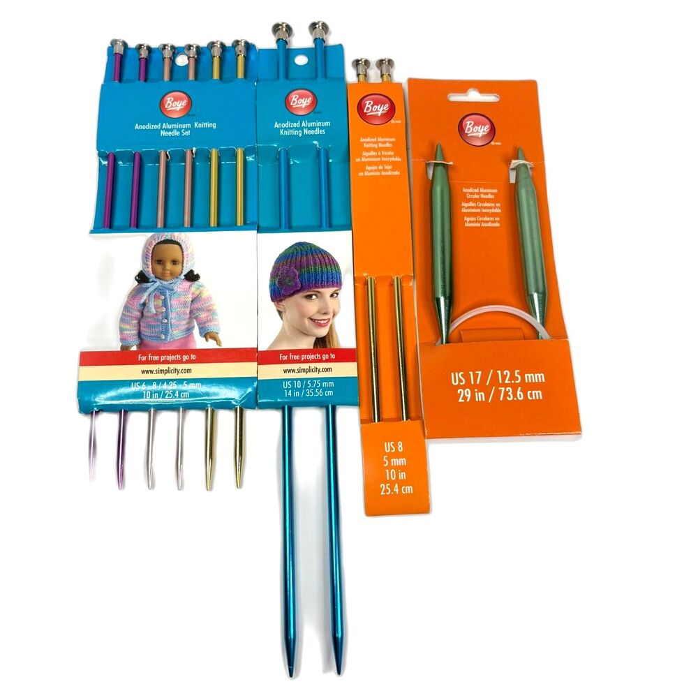 Boye Knitting Needle Assorted Lot See Description for Details- Assorted Sizes
